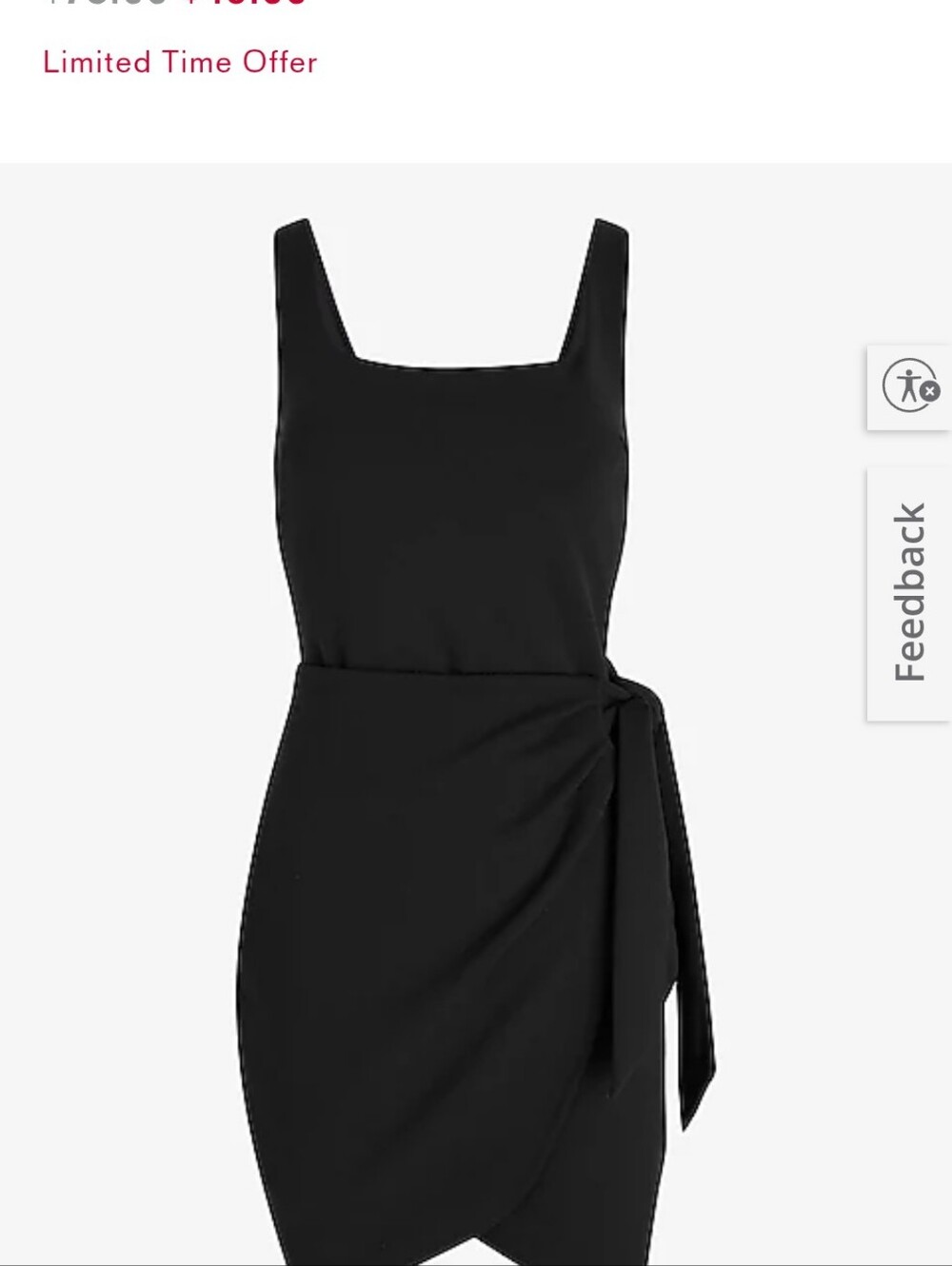 Black Tie-Waist Sleeveless Mini Dress - Picture 5 of 6